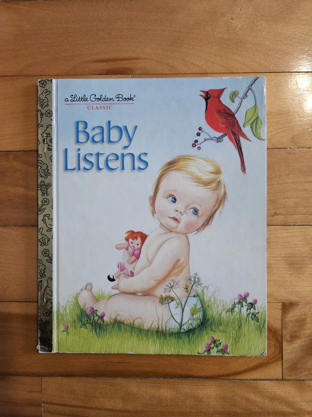 Baby Listens Little Golden Book Vintage 1960